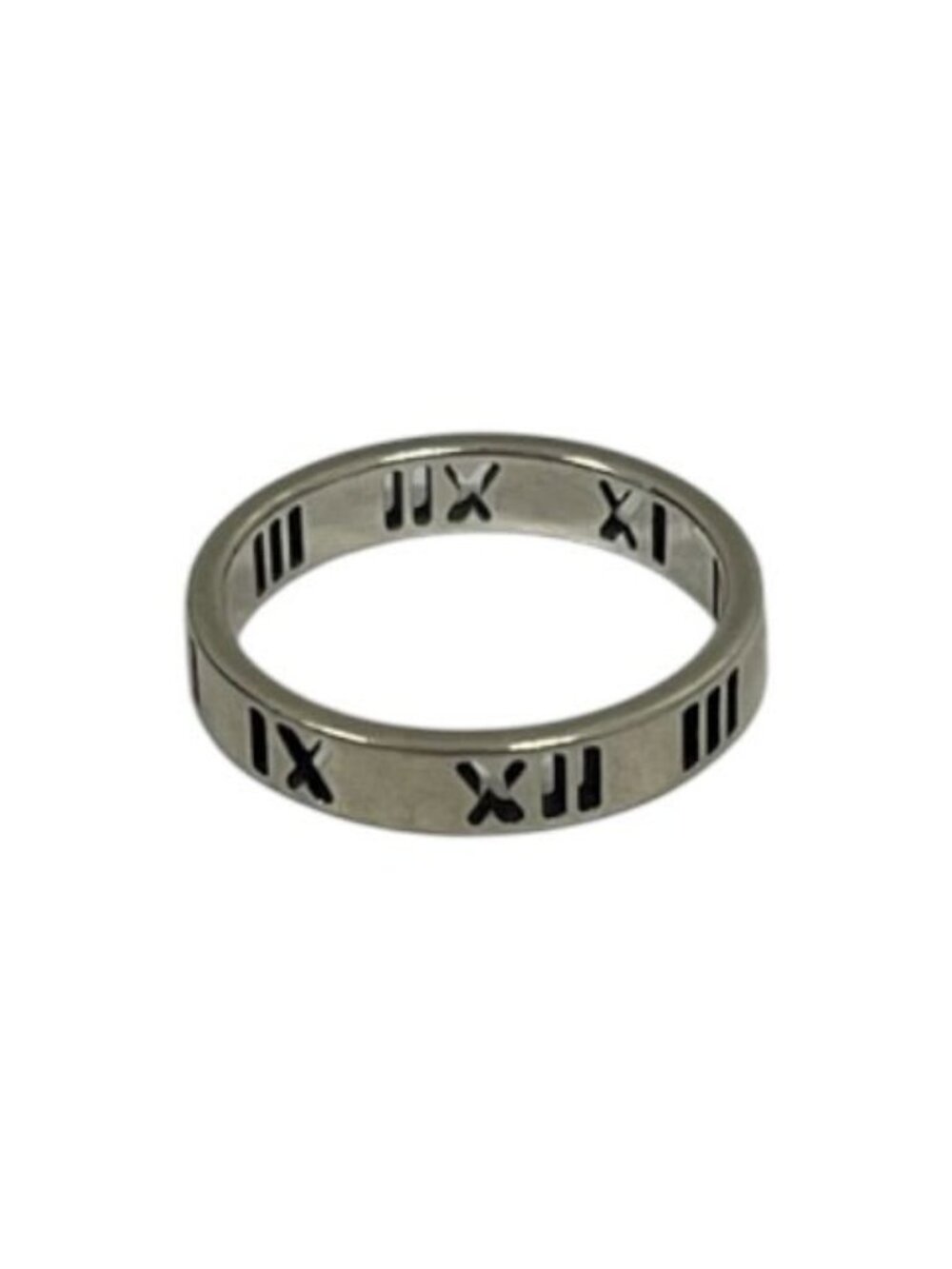 Tiffany & Co Open Atlas Ring 925 Sterling Silver All Over Print